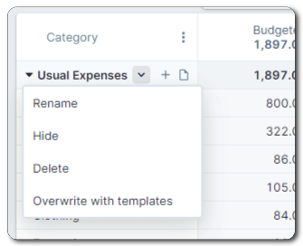 Apply templates to a group of categories
