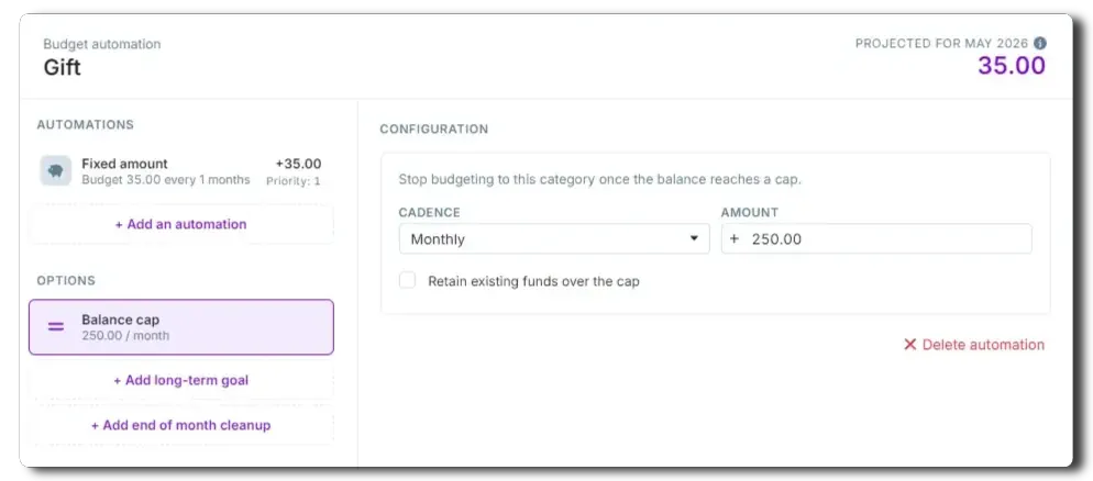 balance cap