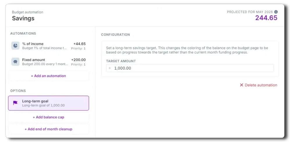 long-term goal automation